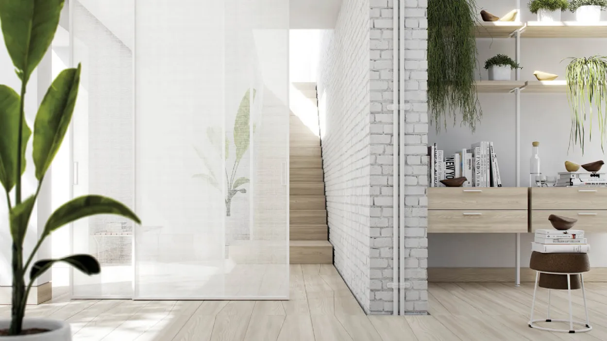 sliding glass and linen door