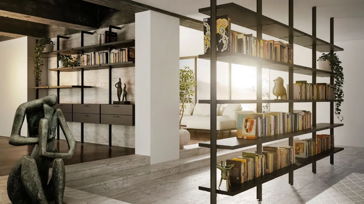 suspended bookcase